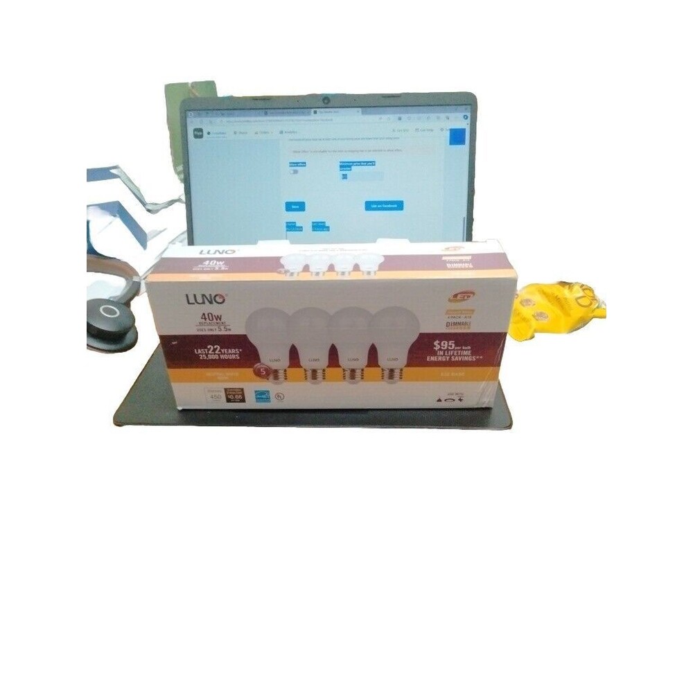 A19 Dimmable Led Bulb 5.5w 40w Equivalent 450 Lumens 4000k neutral White Med